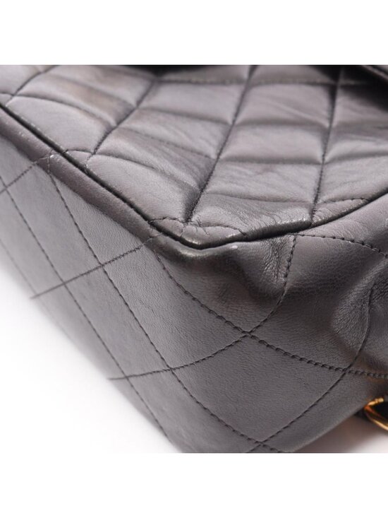 Chanel Backpack Quilted Black Lambskin